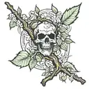 poison tree branch tattoo design idea