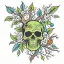 poison tree branch tattoo design idea