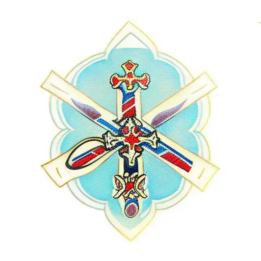 Russian Orthodox cross tattoo design idea