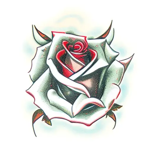 red rose with azade name in it tattoo design idea