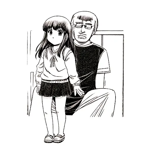 daughter and dad tattoo design idea