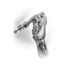 mechanical arm tattoo design idea