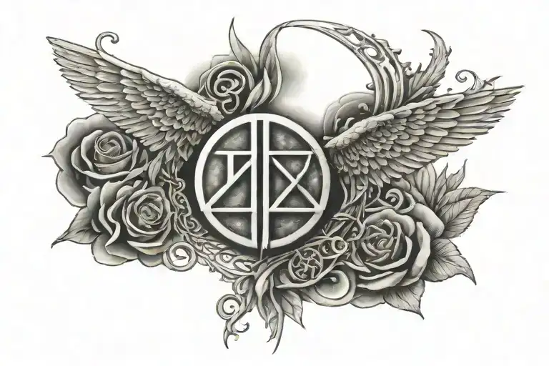 led zeppelin symbols tattoo design idea