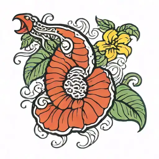 in the worm tattoo design idea