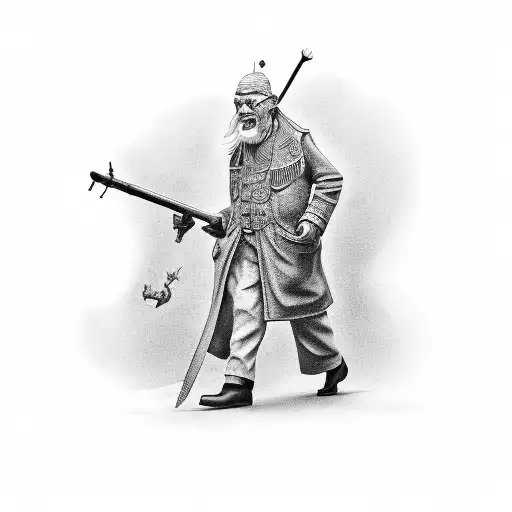 granpa and grandson tattoo design idea