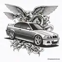 Bmw e36 coupes tattoo design idea