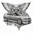 Bmw e36 coupes tattoo design idea