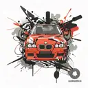 Bmw e36 coupes tattoo design idea