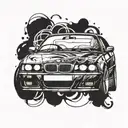 Bmw e36 320i coupe tattoo design idea
