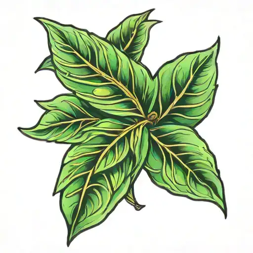 laurel leaves tattoo design idea