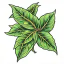 laurel leaves tattoo design idea