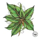 laurel leaves tattoo design idea
