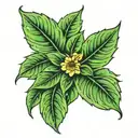 laurel leaves tattoo design idea