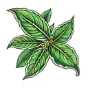 laurel leaves tattoo design idea