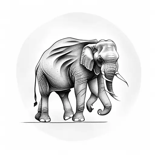 Elephant tattoo design idea