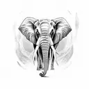 Elephant tattoo design idea