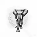 Elephant tattoo design idea