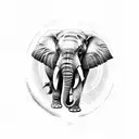 Elephant tattoo design idea