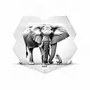 Elephant tattoo design idea