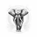 Elephant tattoo design idea