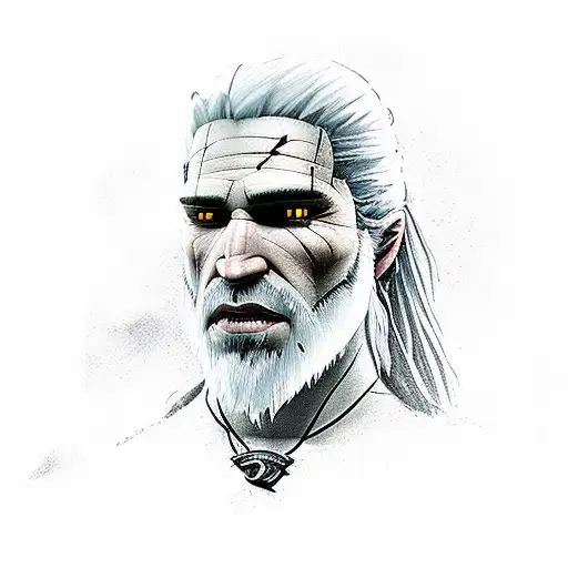 witcher geralt of rivia tattoo design idea