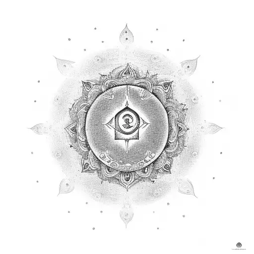 gyatri mantra with om tattoo design idea