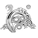 tidal wave tattoo design idea