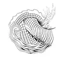 tidal wave tattoo design idea