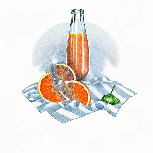 Orange juice  tattoo design idea