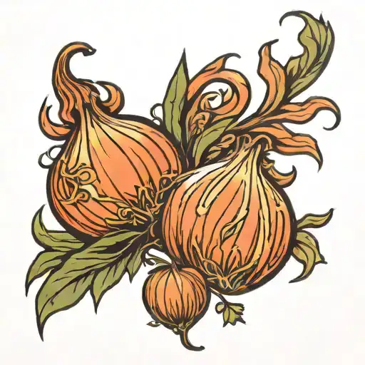 onion   tattoo design idea