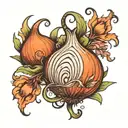onion   tattoo design idea