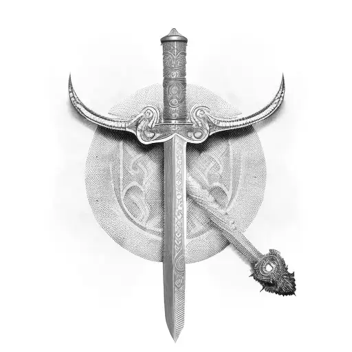 Roman Sword tattoo design idea