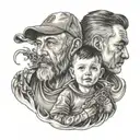 dad and son tattoo design idea