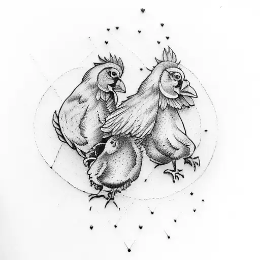 chicken wing tattoo design idea