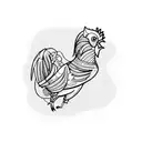chicken wing tattoo design idea
