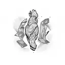 chicken wing tattoo design idea