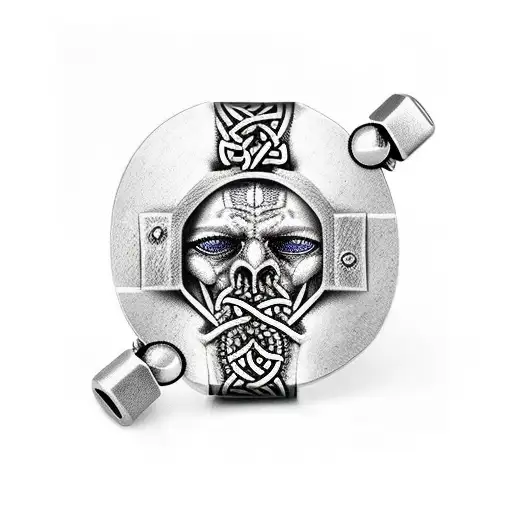 Viking bracelet with elements tattoo design idea