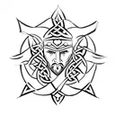 Celtic warrior  tattoo design idea