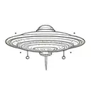 ufo spaceship tattoo design idea