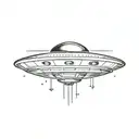 ufo spaceship tattoo design idea