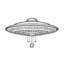 ufo spaceship tattoo design idea