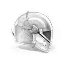 Gut's sword plunged into griffith's helmet tattoo design idea