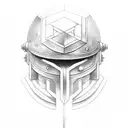 Gut's sword plunged into griffith's helmet tattoo design idea