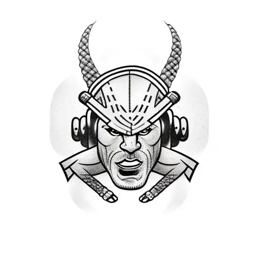 Wrestler logo tattoo design idea