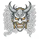 hannya mascara tattoo design idea