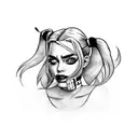 Harley Quinn tattoo design idea