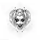 Harley Quinn tattoo design idea