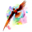 phoenix watercolor tattoo design idea