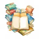 books tattoo design idea