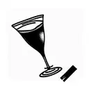 Champagne tattoo design idea